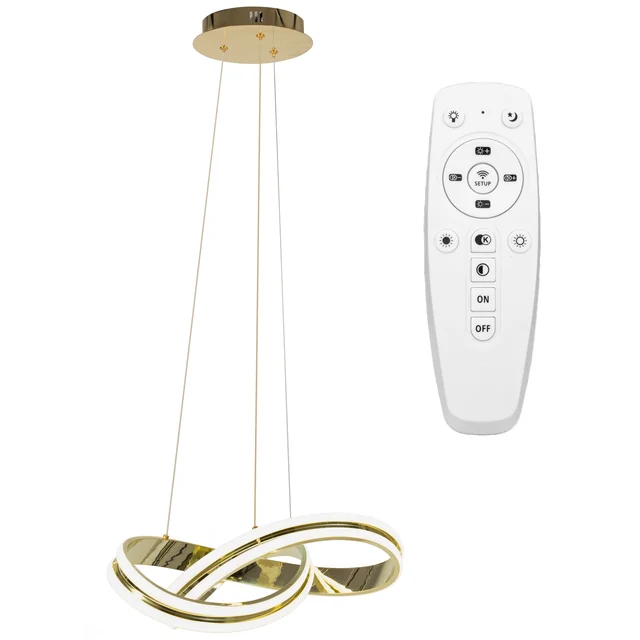 Candeeiro de teto LED moderno + REMOTE APP818-CP Ouro