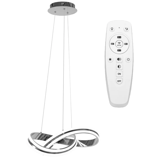 Candeeiro de teto LED moderno + REMOTE APP819-CP CHROME