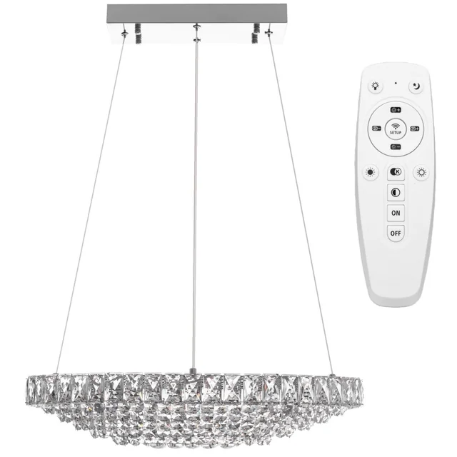 Candeeiro de teto LED oval de cristal APP775-1CP