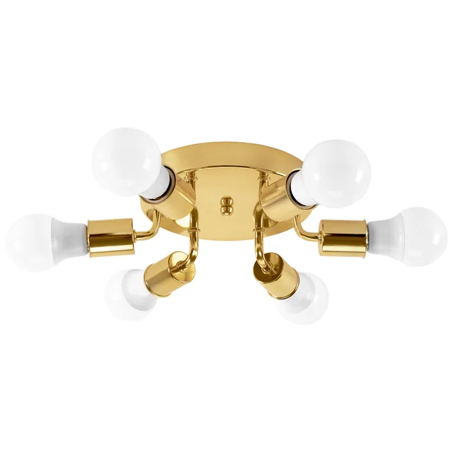 Candeeiro de Teto Plafond 6-Ramienna Metal APP712-6C Ouro