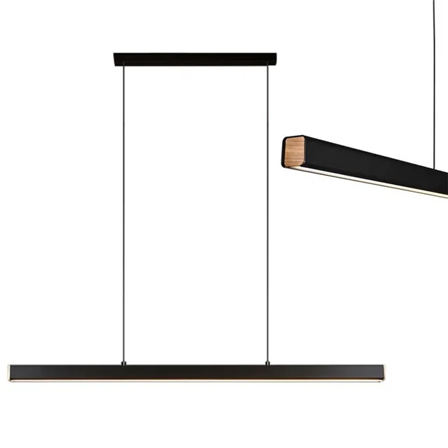 Candeeiro de teto suspenso LED APP1447-CP Preto 80cm