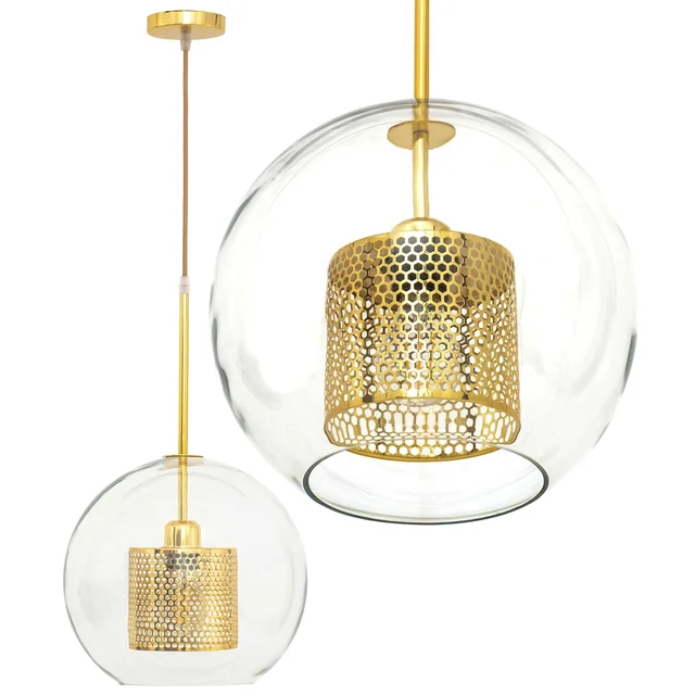 Candeeiro suspenso de vidro APP555-1CP 25cm GOLD