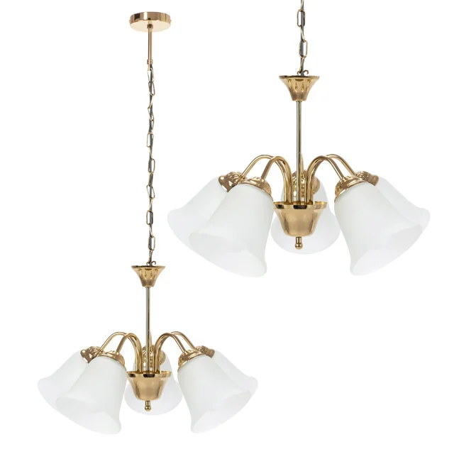 Candeeiro suspenso vintage APP959-5CP dourado