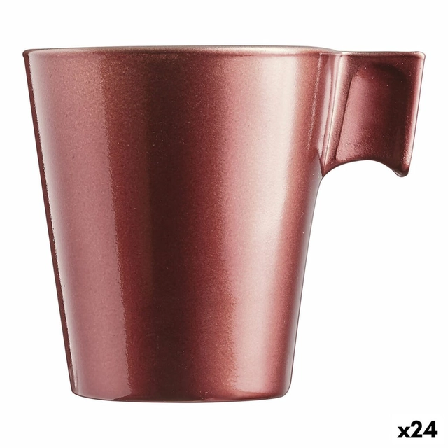 Caneca Chamativo Luminarc Vermelho 80 ml Vidro (24 Peças)