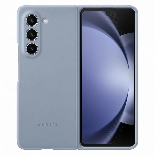 Capa de couro ecológico para Samsung Galaxy Z Fold 5 azul