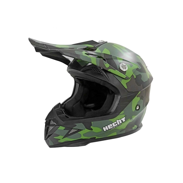 Capacete de motocicleta HECHT Integral ATV 56915S, STARS design, material ABS, tamanho S 55-56 cm, multicolorido