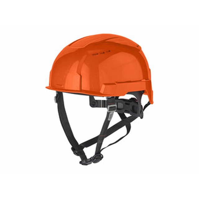 Capacete de trabalho laranja Milwaukee BOLT200 com ranhuras de ventilação