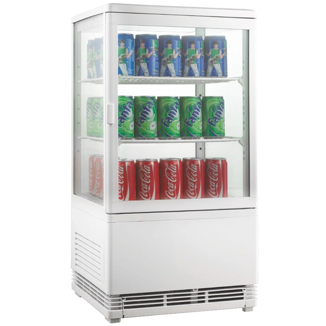 Capacidad de vitrina refrigerada 58l blanco | Amitek AK58EB