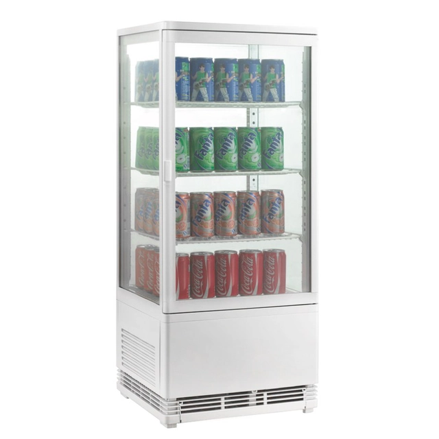 Capacidade da vitrine refrigerada 78l branco | Amitek AK78EB