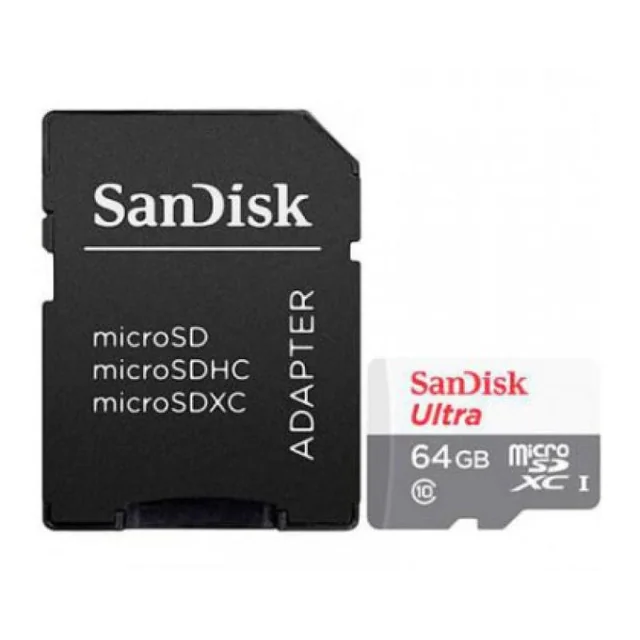 Card de Memorie SanDisk MicroSDHC, 64GB, Adaptor SD, Class 10