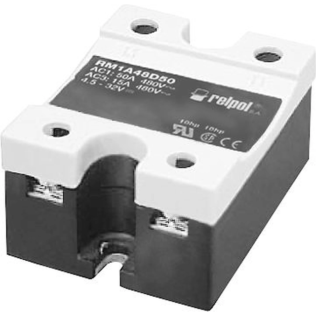 Carlo Gavazzi Однофазне твердотільне реле 42-440V AC 50A 4-32V DC (RM1A40D50)