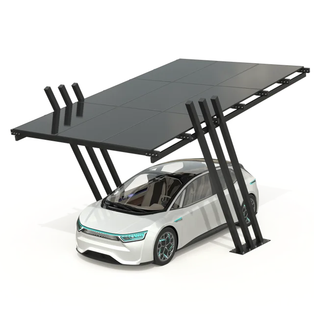 Carport med solcellepaneler - Model 04 (1 sæde)