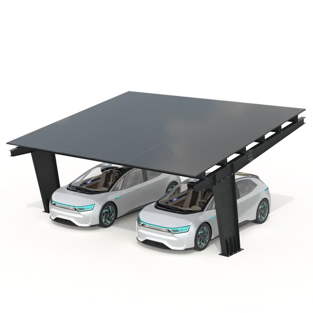 Carport met fotovoltaïsche panelen - Model 01 (2 zitplaatsen)