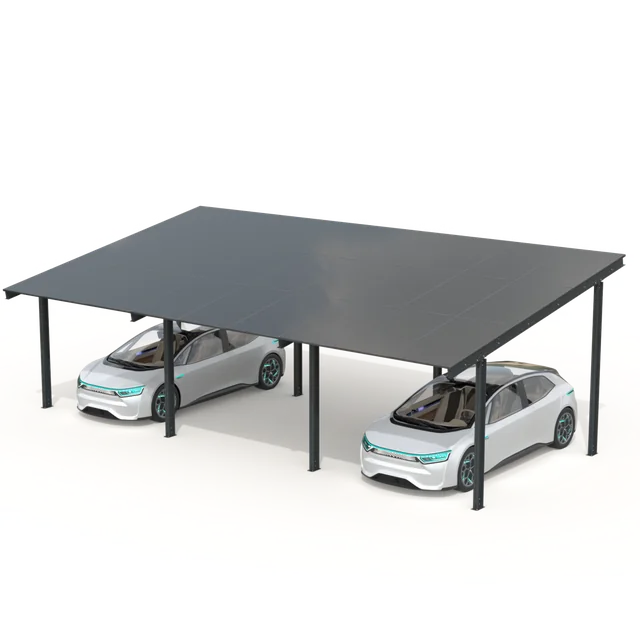 Carport met fotovoltaïsche panelen - Model 05 (3 zitplaatsen)