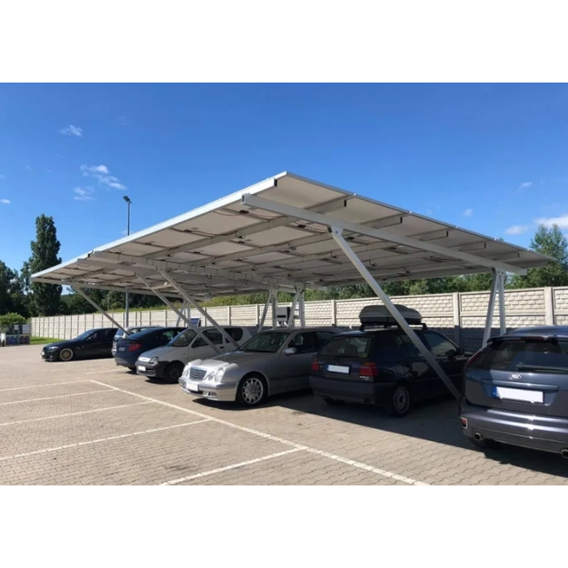 CARPORT típusú alumínium konstrukció, 6x4 fotovoltaikus