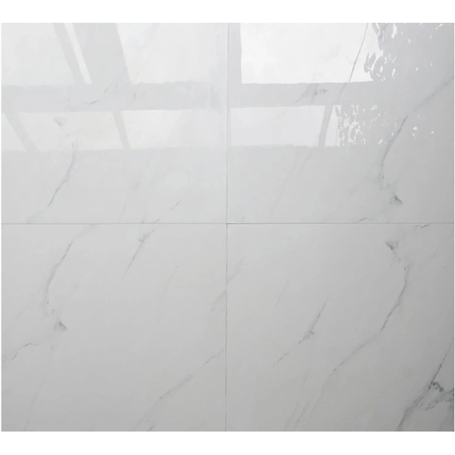 CARRARA WHITE GRESSES 60X60 HIGH GLOSS MARBLE g.II