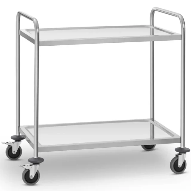 Carrello cameriere catering per servire 2 ripiani 84 x 52 cm a 120 kg