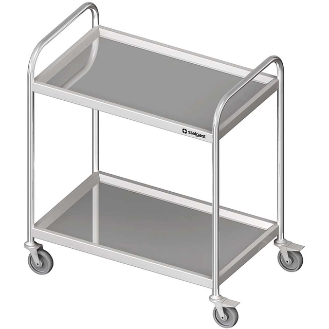 Carrello cameriere in acciaio inox 2-półkowy 100x50x95 | Stalgast