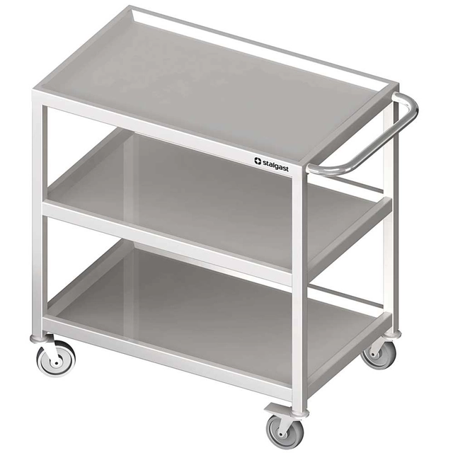 Carrello cameriere in acciaio inox 3-półkowy 100x60 | Stalgast