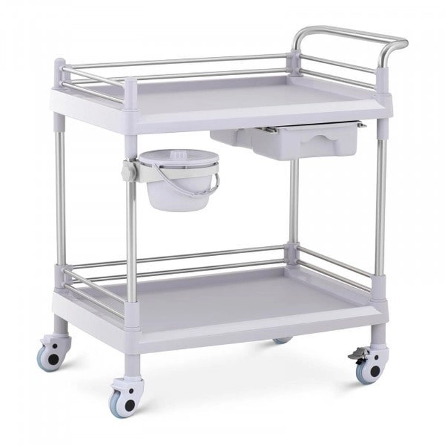 Carrello da laboratorio - ripiani 2 65 x 46 x 14 cm - cassetto 1 - 20 kg STEINBERG 10030838 SBS-LF-112