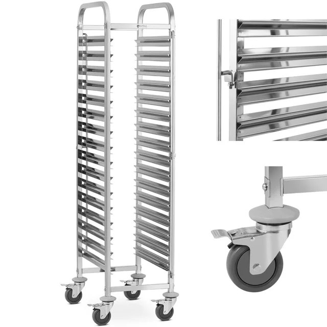 Carrello da trasporto HoReCa per vassoi e contenitori 1/1 GN