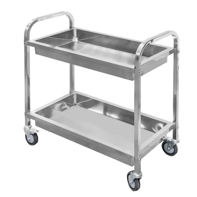 Carrello Ristorazione Cameriere 850x450x900mm 2-półki Acciaio Inox