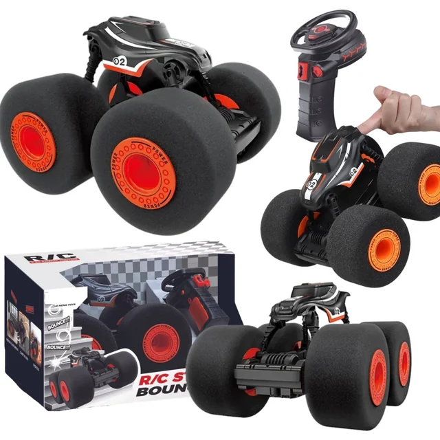 CARRO DE CORRIDA OFF-ROAD RODAS DE ESPONJA COM CONTROLE REMOTO CARRO RC COM CONTROLE REMOTO