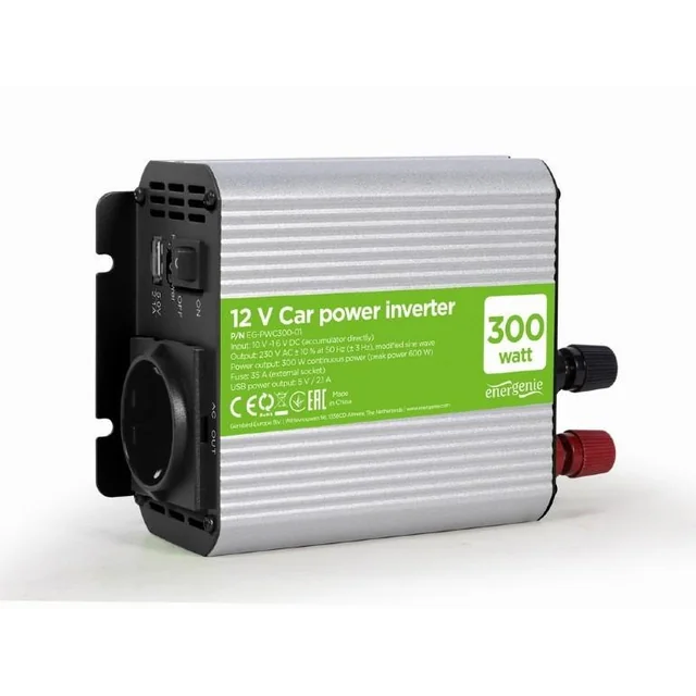 CARRO INVERSOR DE ENERGIA 12V 300W/EG-PWC300-01 GEMBIRD