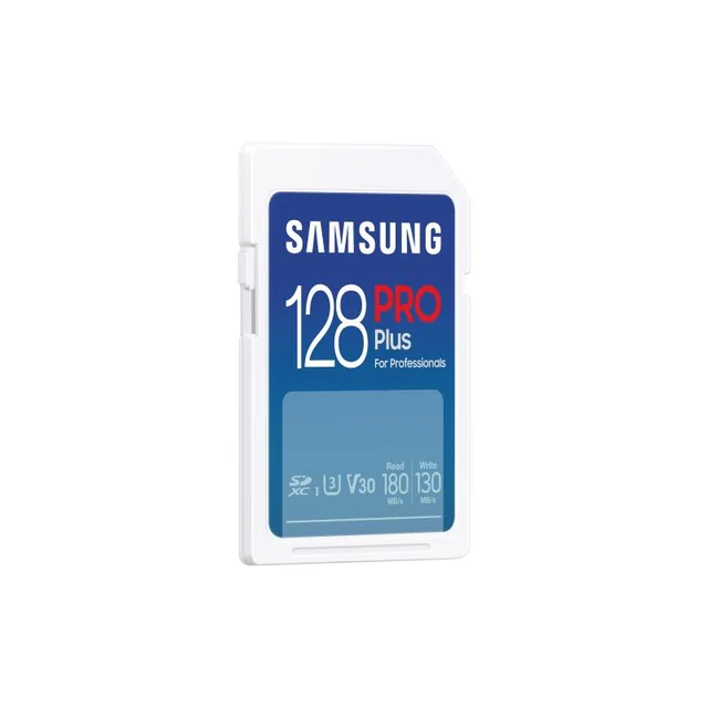 Cartão de Memória Cartão Secure Digital Samsung, PRO Plus, 128GB, MB-SD256S/EU, Classe U1, V10, até 120MB/S