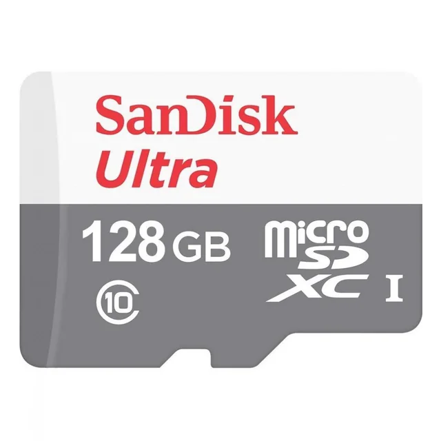 Carte mémoire micro SD Sandisk Classe 10 Ultra 128GB 100 Mbps - SDSQUNR-128G-GN3MA