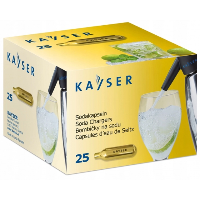 Cartucce per acqua gassata 25 pz KAYSER