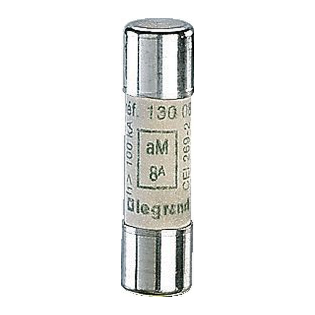 Cartucho fusible cilíndrico Legrand 10x38mm 2A aM 500V HPC (013002)