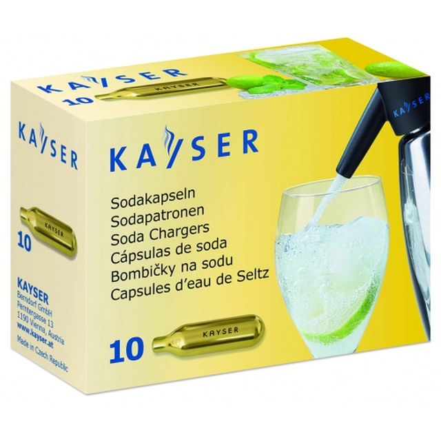 Cartuchos para água com gás 10 peças KAYSER