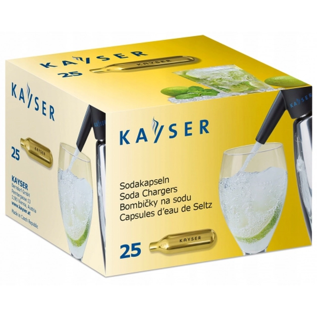 Cartuchos para água com gás 25 peças KAYSER