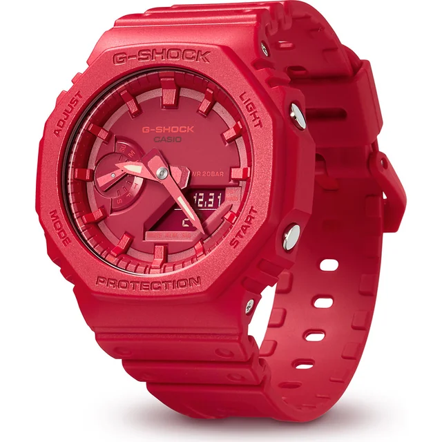 Casio G-Shock pulkstenis GA-2100-4AER, sarkans