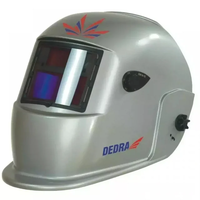 CASQUE DE SOUDEUR DEDRA à obscurcissement automatique DES003 2-FUNKCYJNA, VISIÈRE : 98X43MM, 2 CAPTEURS