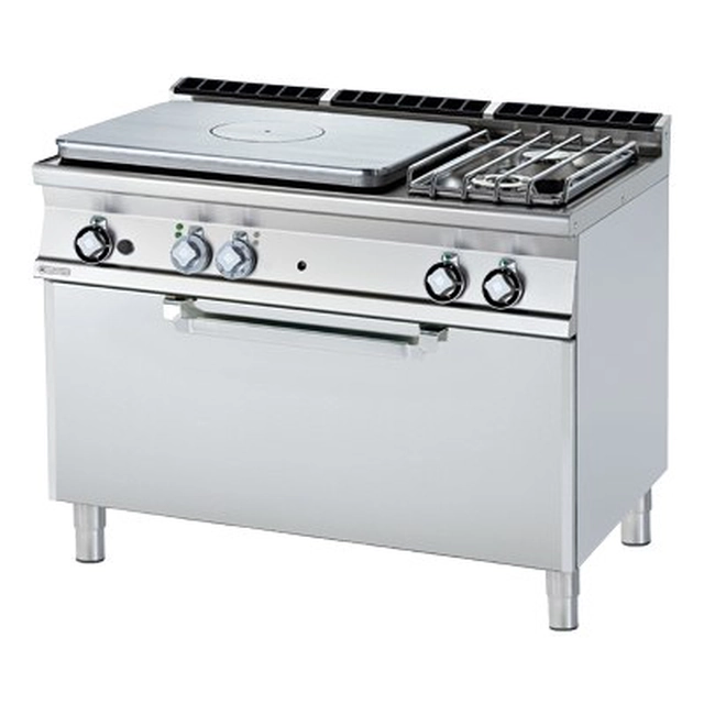 Cast iron gas cooker with oven