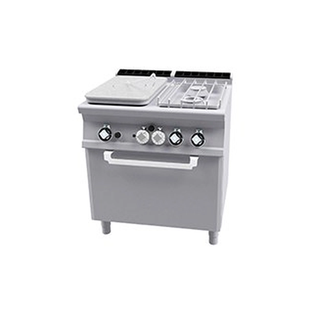 Cast iron gas cooker with oven