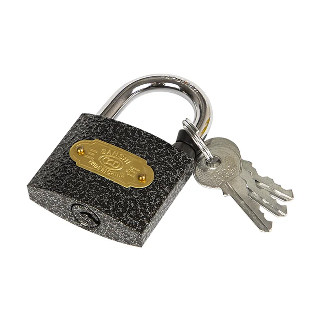 Cast iron padlock 48mm 3 keys