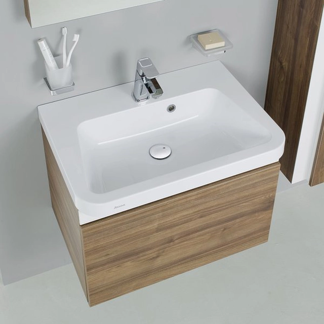 Cast washbasin Ravak 10°, Straight, 65 cm with overflow