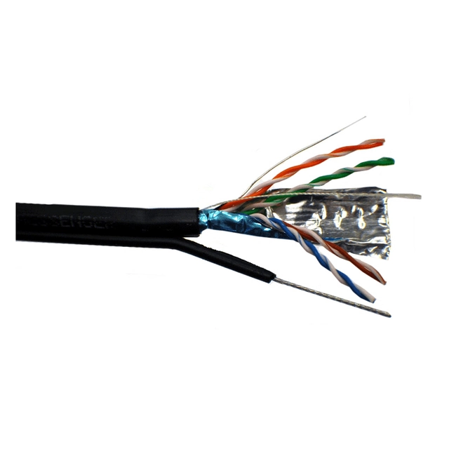 CAT5 FTP-kabel med SOLID COPPER-stik 305m