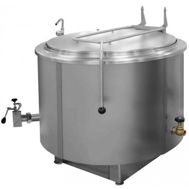 Cazan de abur cu incalzire indirecta | rotund | 400 l | consum max. de abur ~170 kg/h | 1290x1240x1070 mm | RQK-401NR