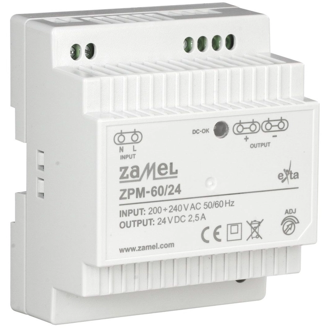 Zamel Zasilacz impulsowy TH-35 60W 24V DC ZPM-60/24 (EXT10000211)