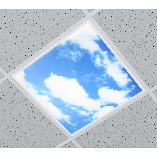 Ecolite Silver ceiling LED SKY panel 600x600mm 40W CCT