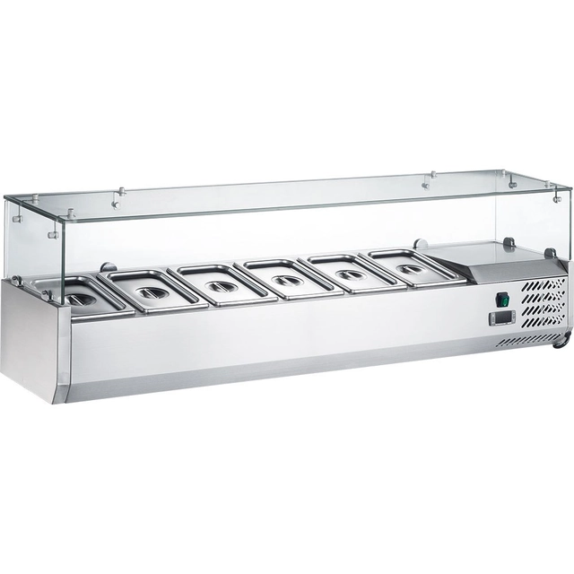 Cooling display case with glass 4x GN 1/3 | Stalgast 834430