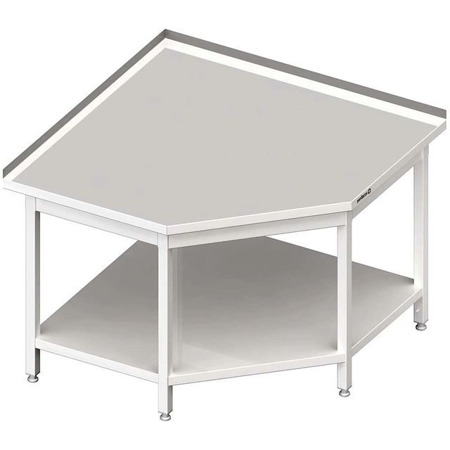 Stainless steel corner table 70 (L) x60 | Stalgast
