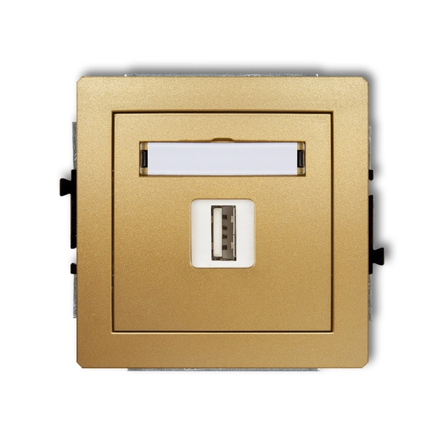 Socket outlet Karlik 29DCUSB-3 Gold-look Flush mounted (plaster) IP20