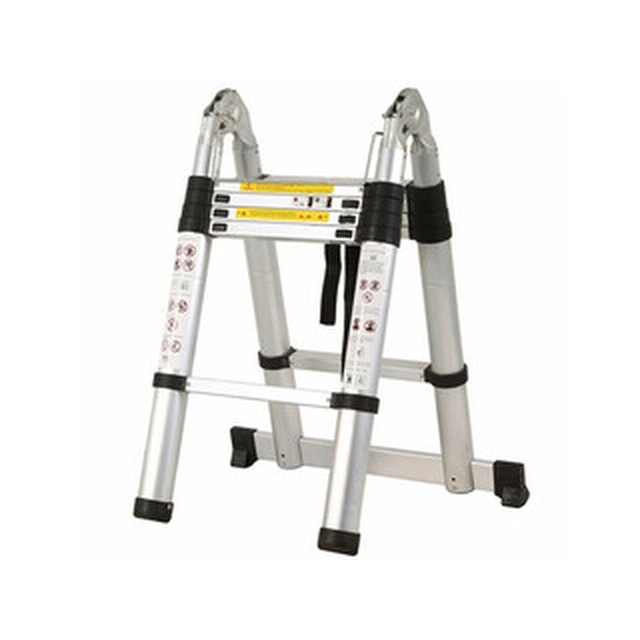 Ztrust two-part telescopic multi-purpose ladder 2 x 5 degrees | 3,2 m | Aluminum