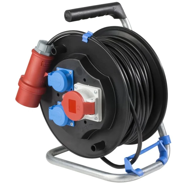 CEE cable reel with safety 20M 5x1.5 IP20