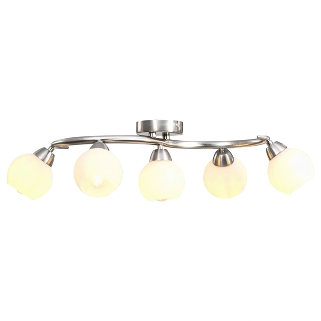 Ceiling lamp with ceramic hoods, white